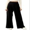EVALESS Wide Leg Fleece Lined Pants for Women Elastic High Waisted Business Work Casual Waffle Knit Black Trousers 2025 Fall Winter Trendy Palazzo Pants Slacks with Pockets Petite Small view 1