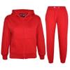 A2Z 4 Kids Unisex Plain Tracksuit Hoodie with Joggers Jogging Sweatpants Set - T.S Plain Red 2-3. view 1