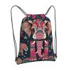 NOUZU Bohemian Elephant Pattern Print Sports Drawstring Backpack For Women With Zipper Pockets Lightweight Travel Gym Bag view 2
