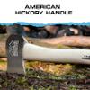 PRANDI Camping Hatchet 1.15lb - Hickory Handle 13in with Leather String - Ideal for Camping, Travel and Bushcraft - Made in Italy view 3