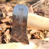 PRANDI Camping Hatchet 1.15lb - Hickory Handle 13in with Leather String - Ideal for Camping, Travel and Bushcraft - Made in Italy view 4