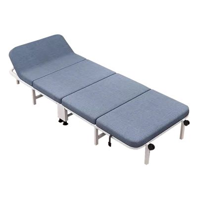 Folding Bed with Mattress for Adults with 4 360 Universal Wheels Guest Bed with 25mm Thick Tube Folding Bed Cot Size for Home and Office 150kg Load Capacity(180 * 85 * 22cm)