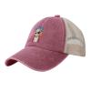 QIZYOQA Alpaca with Glasses Baseball Cap for Men Women Mesh Back Trucker Hats Dad Golf Hat view 1