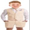 Szzmmer Shorts Toddler Suits for Boys Linen Suit Vest and Pants Set Kids Slim Fit Tuxedo Lightweight Wedding Ringer Outfit Champagne Size 2 view 1