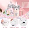 Lingdeer Water Bottle Accessories Set for Stanley Cup 30Oz 40Oz, Bling Letter Charms, Diamond Straw Cover, Glitter Silicone Boot, Personalized Sticker, Bow Straw Topper for Stanley Cup Accessories (P) view 4