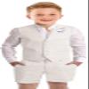 Kids Suits for Boys Casual Summer Linen Ivory Suit 2 Piece Boys Suit Set Size 7 Formal Wedding Dresswear Outfit view 1