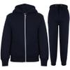 A2Z 4 Kids Unisex Plain Tracksuit Hoodie with Joggers Jogging Sweatpants Set - T.S Plain Navy 2-3.