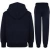A2Z 4 Kids Unisex Plain Tracksuit Hoodie with Joggers Jogging Sweatpants Set - T.S Plain Navy 2-3. view 2