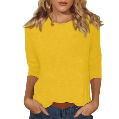 3/4 Sleeve Tops for Women Three Quarter Length Sleeve Tops for Women Womens Blouses Casual Baby Blue Tops for Women Long Sleeve Tops for Woman Womens Toos Womens 3/4 Sleeve Summer Tops