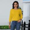 3/4 Sleeve Tops for Women Three Quarter Length Sleeve Tops for Women Womens Blouses Casual Baby Blue Tops for Women Long Sleeve Tops for Woman Womens Toos Womens 3/4 Sleeve Summer Tops view 3