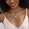 Thaivor Bubble Silver Letter Necklace Initial Necklaces for Women Trendy 14K Silver Plated Dainty Charm Pendant Name Necklace Personalized Gift Jewelry for Women view 2
