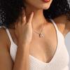 Thaivor Bubble Silver Letter Necklace Initial Necklaces for Women Trendy 14K Silver Plated Dainty Charm Pendant Name Necklace Personalized Gift Jewelry for Women view 4