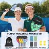 Pickleball Paddles Set of 4,USAPA Approved,4 Indoor&Outdoor Balls, Carrying Bag, 4 Cooling Towels,4 Pack Paddles,Pickleball Paddles,Gifts for Beginner&Pro view 4