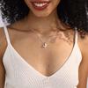 Thaivor Bubble Silver Letter Necklace Initial Necklaces for Women Trendy 14K Silver Plated Dainty Charm Pendant Name Necklace Personalized Gift Jewelry for Women view 2