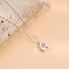Thaivor Bubble Silver Letter Necklace Initial Necklaces for Women Trendy 14K Silver Plated Dainty Charm Pendant Name Necklace Personalized Gift Jewelry for Women view 3