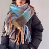 Plaids Blanket Scarf Winter Fall Warm Scarfs For Women Soft Large Shawls Wraps Tassels Scarves view 3