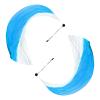 PATIKIL Dance Silk Veil Poi 79" x 32", 1 Pair Women Belly Dance with Streamer Throw Ball for Dance, Blue&White Gradient view 1