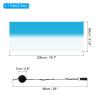 PATIKIL Dance Silk Veil Poi 79" x 32", 1 Pair Women Belly Dance with Streamer Throw Ball for Dance, Blue&White Gradient view 2