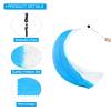 PATIKIL Dance Silk Veil Poi 79" x 32", 1 Pair Women Belly Dance with Streamer Throw Ball for Dance, Blue&White Gradient view 3
