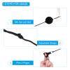 PATIKIL Dance Silk Veil Poi 79" x 32", 1 Pair Women Belly Dance with Streamer Throw Ball for Dance, Blue&White Gradient view 4