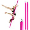 Dreamlin 2m Aerial Flying Pole Portable Suspension Fitness Tube Hanging Rotary Silicone Steel Dancing Pole Gym Equipment for Home Bar (Pink) view 1