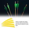PATIKIL Arrows Vanes 50 Pack 5 Inch Arrow Turkey Feather Fletch Right Wing Fletching Yellow for DIY Target Shooting view 3