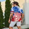 AYUNIX American Flag Golf Shirts for Men Patriotic Polo Shirts Quick Dry Moisture Wicking Short Sleeve USA Flag Golf Polos view 3