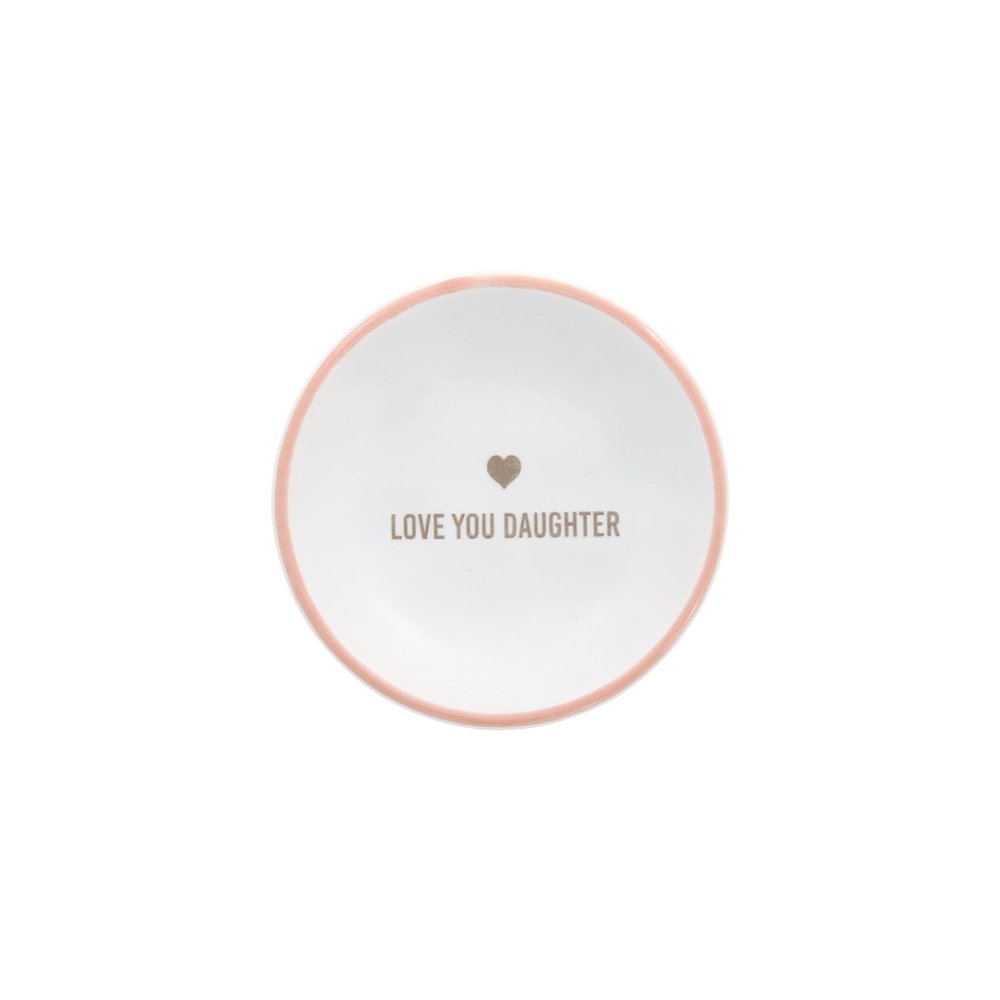 Pavilion Gift Company - Love You Daughter - 2.5" Mini Jewelry Dish Keepsake Catchall Desk Tray from Mom Dad Parents
