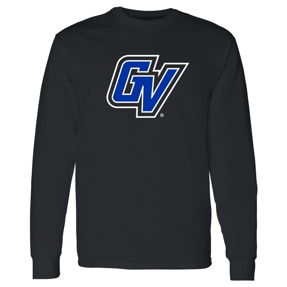 UGP Campus Apparel AL02 - GVSU Grand Valley State University Lakers Primary Logo Long Sleeve T Shirt - 2X-Large - Black