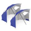Sport-Brella Super-Brella SPF 50+ Sun and Rain Canopy Umbrella for Camping, Beach and Sports Events (8-Foot, Blue, 2-Pack) view 1