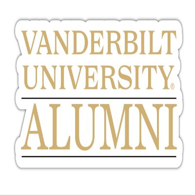 Vanderbilt Commodores University 4-Inch Laser Cut Alumni Vinyl Decal Officially Licensed Product Single