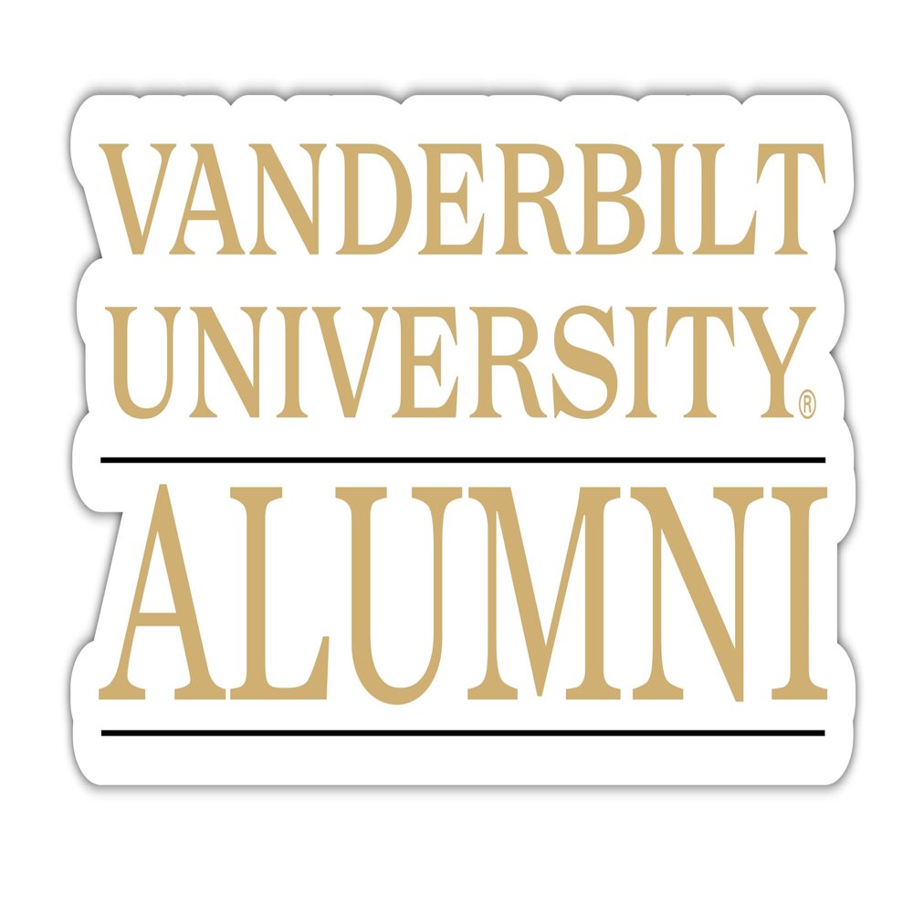 Vanderbilt Commodores University 4-Inch Laser Cut Alumni Vinyl Decal Officially Licensed Product Single