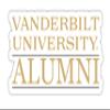 Vanderbilt Commodores University 4-Inch Laser Cut Alumni Vinyl Decal Officially Licensed Product Single view 1