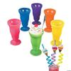 Fun Express Neon Soda Glasses & Silly Straw Kit for 12 - Assortments May Vary view 1