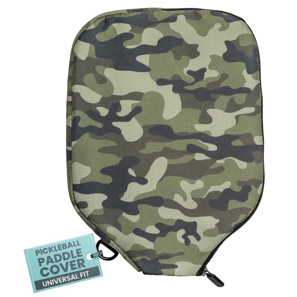 Palms-O-Aces Pickleball Paddle Cover | Canvas Padded Pickleball Paddles Sleeve with Zipper | Lightweight Protective Paddle Case for Standard Paddles | Paddle Cover Accessory | Army Camo