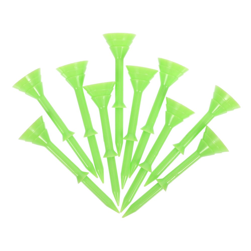 Happyyami 10pcs Golf Stands Plastic Golf Tees Cup Design Stable Support Bright for Easy Visibility