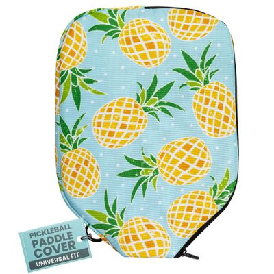 Palms-O-Aces Pickleball Paddle Cover | Canvas Padded Pickleball Paddles Sleeve with Zipper | Lightweight Protective Paddle Case for Standard Paddles | Paddle Cover Accessory | Pineapple