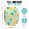 Palms-O-Aces Pickleball Paddle Cover | Canvas Padded Pickleball Paddles Sleeve with Zipper | Lightweight Protective Paddle Case for Standard Paddles | Paddle Cover Accessory | Pineapple view 3