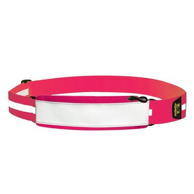 Amphipod 360 Full-Viz Plus Reflective Belt, Outdoor Runners High Reflectivity Belt with Storage for Running, Jogging & Walking - Pink - XL