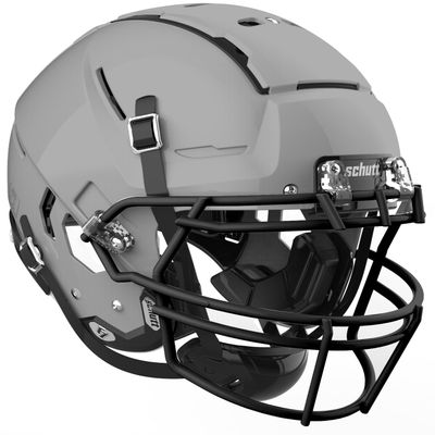 League Outfitters Schutt Adult F7 2.0 Football Helmet with Black F7-ROPO-NB Facemask (Metallic Silver, Large)