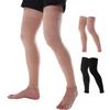 Doc Miller Thigh High Compression Socks  Footless 15-20 mmHg Support Hose for Men & Women, No Foot Leg Sleeves for Circulation, Travel, Work, Pregnancy, Daily Wear  1 Pair view 1