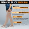 Doc Miller Thigh High Compression Socks  Footless 15-20 mmHg Support Hose for Men & Women, No Foot Leg Sleeves for Circulation, Travel, Work, Pregnancy, Daily Wear  1 Pair view 4