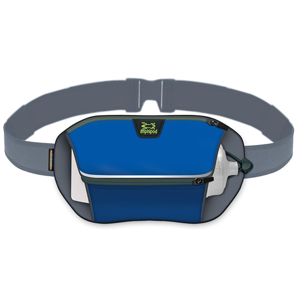Amphipod Velocity Plus Bottle Pack, Storage & Hydration Belt, 5K/10K, Endurance & Ultra Running, Men & Women - Blue - 20 oz