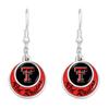 From the Heart Texas Tech Red Raiders Stacked Disk Earrings Jewelry Gift Licensed TTU, Silver view 1