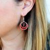 From the Heart Texas Tech Red Raiders Stacked Disk Earrings Jewelry Gift Licensed TTU, Silver view 2