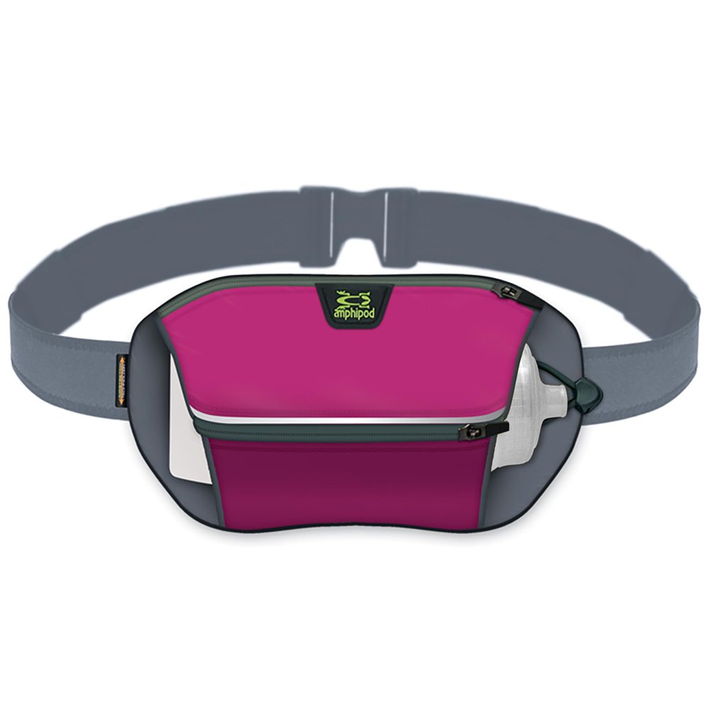 Amphipod Velocity Plus Bottle Pack, Storage & Hydration Belt, 5K/10K, Endurance & Ultra Running, Men & Women - Raspberry - ADJ