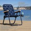 GoSports Outdoors WOVN Beach Backpack Chair - Premium Folding Camping Chair - 9 Styles Available - Navy view 2
