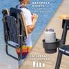 GoSports Outdoors WOVN Beach Backpack Chair - Premium Folding Camping Chair - 9 Styles Available - Navy view 3