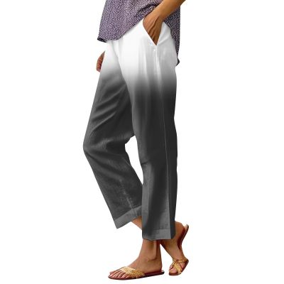 Summer Straight Leg Drawstring Trousers with Pockets Lounge Pants for Women Loose Fit Petite Women Linen Palazzo Pants Summer Boho High Waist Casual Lounge Trousers Linen Clothes for Women Petite