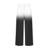 Summer Straight Leg Drawstring Trousers with Pockets Lounge Pants for Women Loose Fit Petite Women Linen Palazzo Pants Summer Boho High Waist Casual Lounge Trousers Linen Clothes for Women Petite view 3
